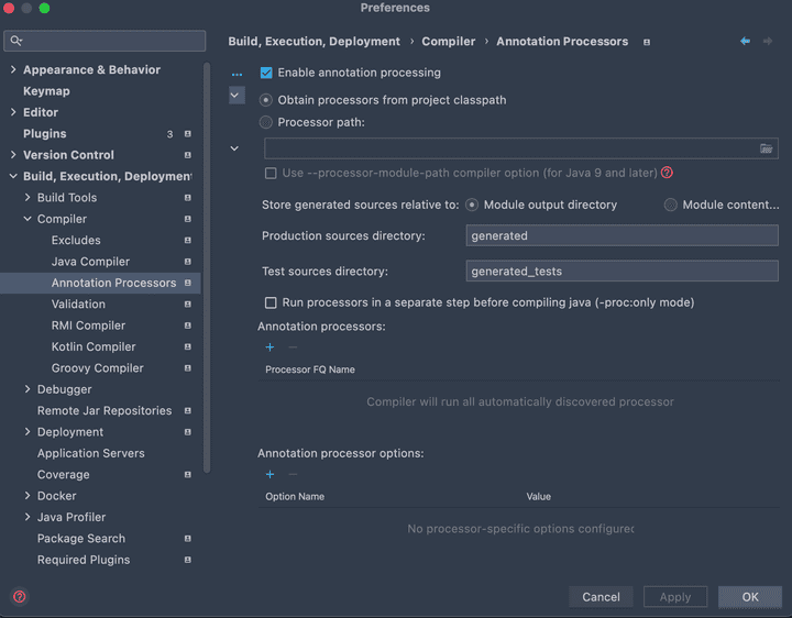 annotation processing enable